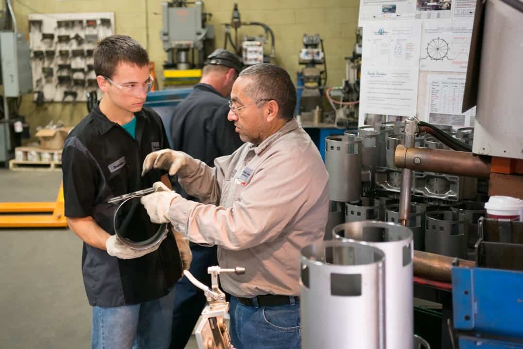 Student is mentored in work experience program